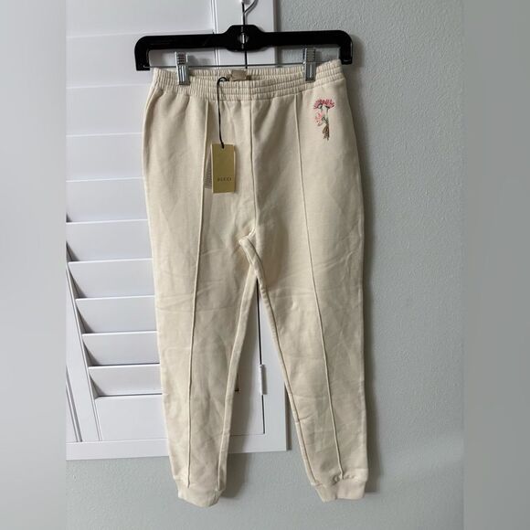 Brand new Gucci Cream Jogger Pants girls sz 12 fits adults xs and small - Picture 1 of 4